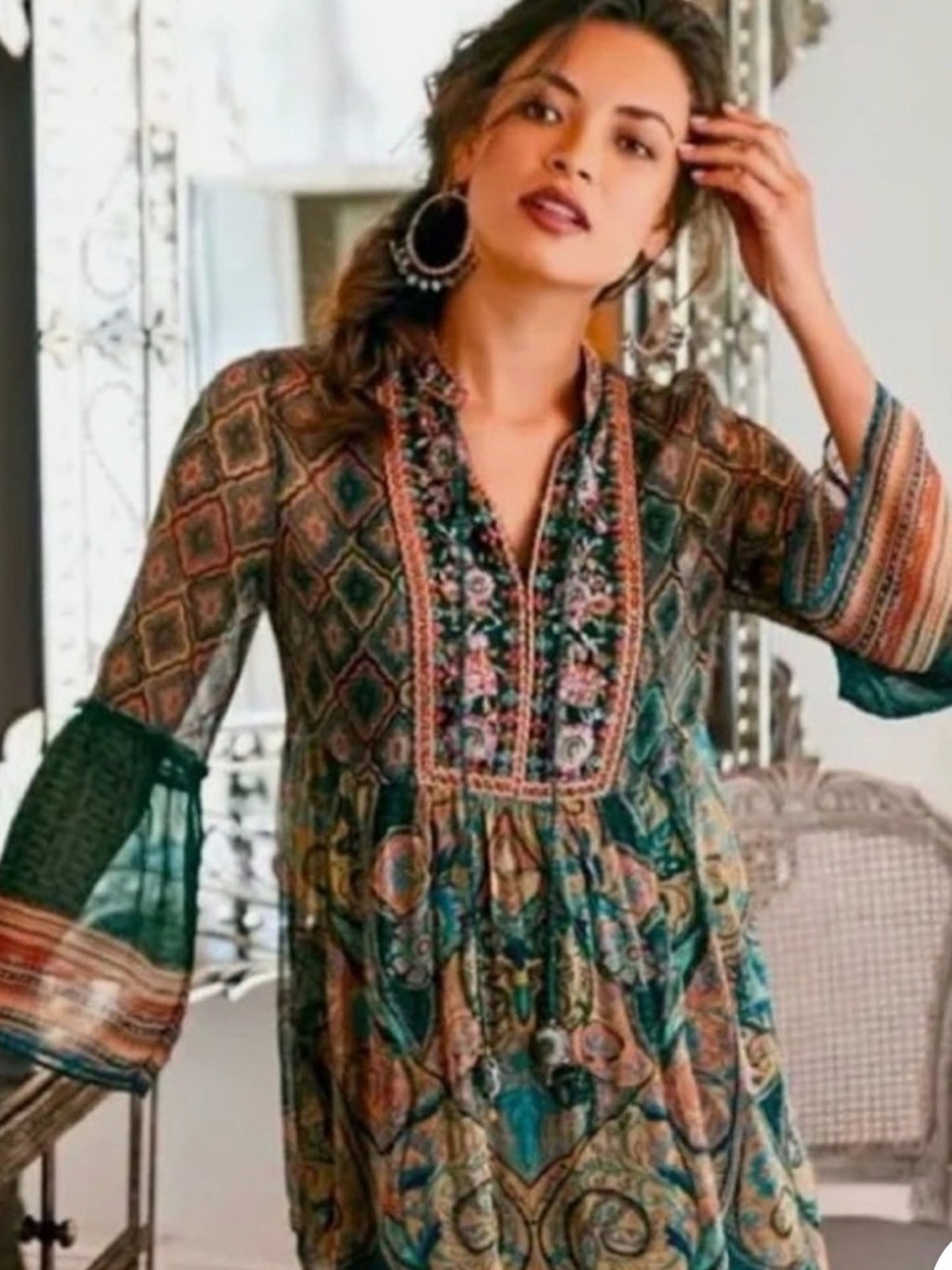 Soft Surroundings Bohemian Top